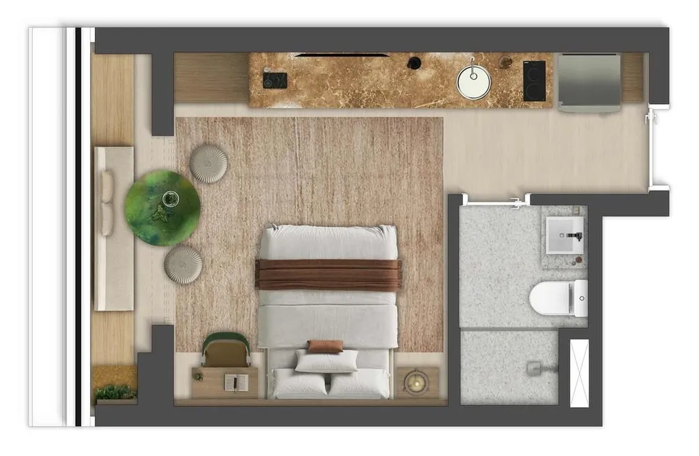 Kitnet-Studio, 28 m² - Foto 7
