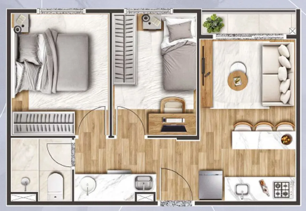 Apartamento, 2 quartos, 36 m² - Foto 12
