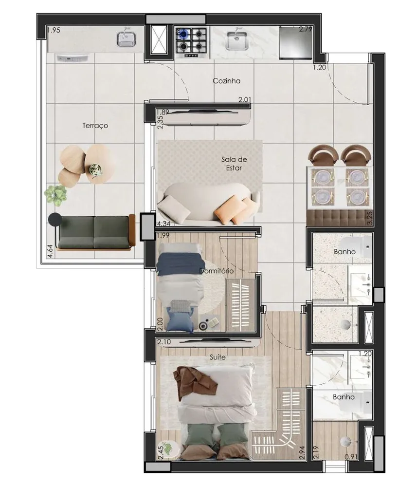 Apartamento, 2 quartos, 53 m² - Foto 5