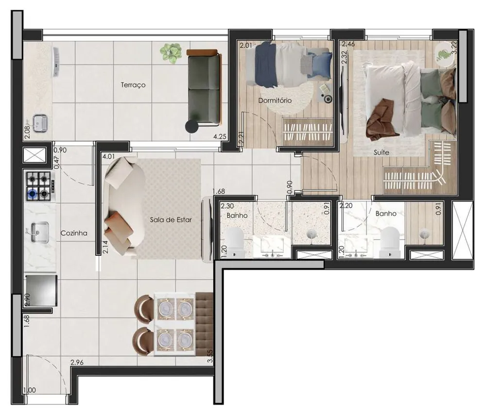 Apartamento, 2 quartos, 53 m² - Foto 6