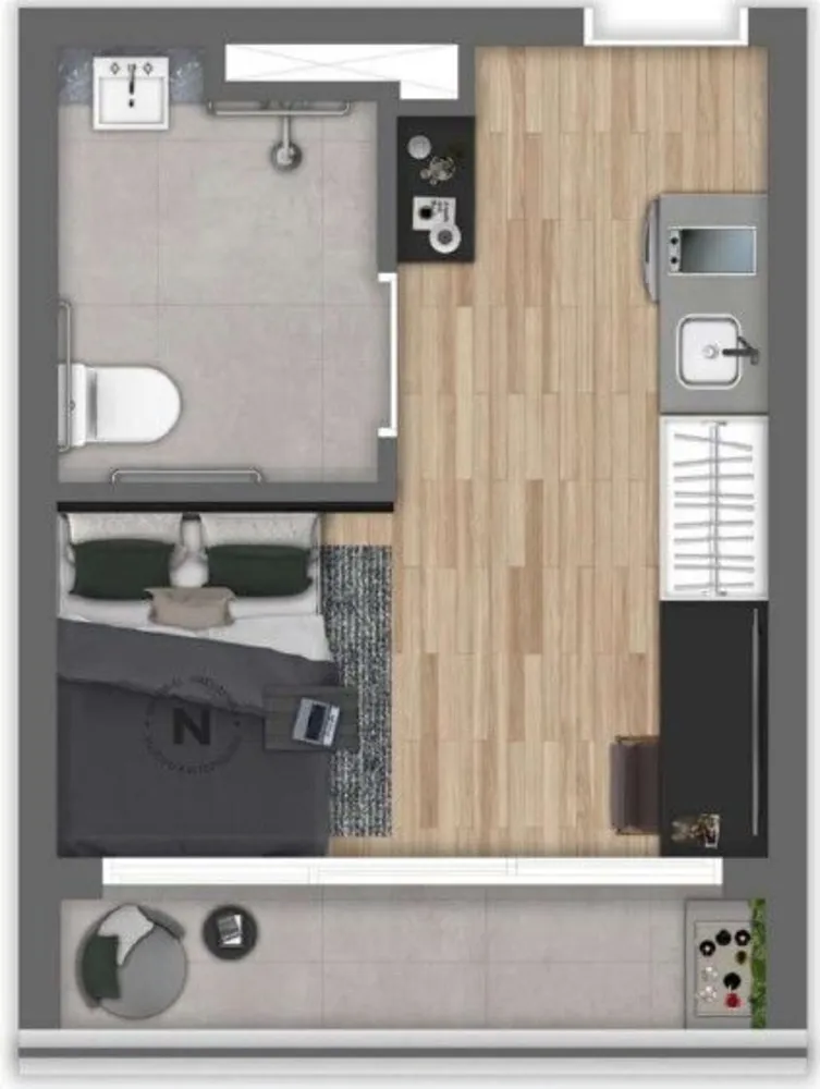 Kitnet-Studio, 23 m² - Foto 6