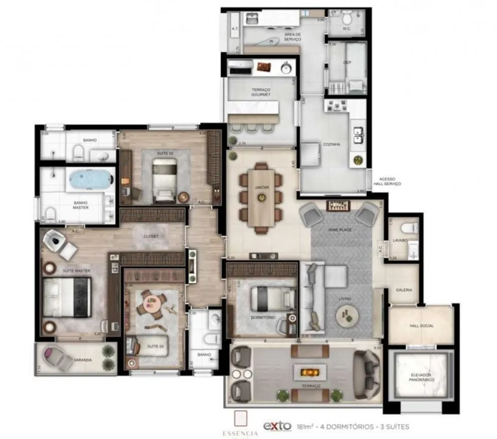 Apartamento, 3 quartos, 153 m² - Foto 5