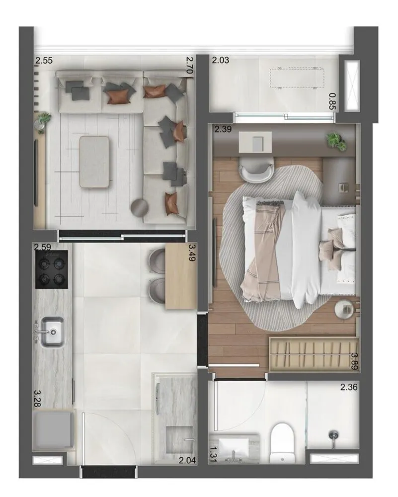 Apartamento, 2 quartos, 50 m² - Foto 8