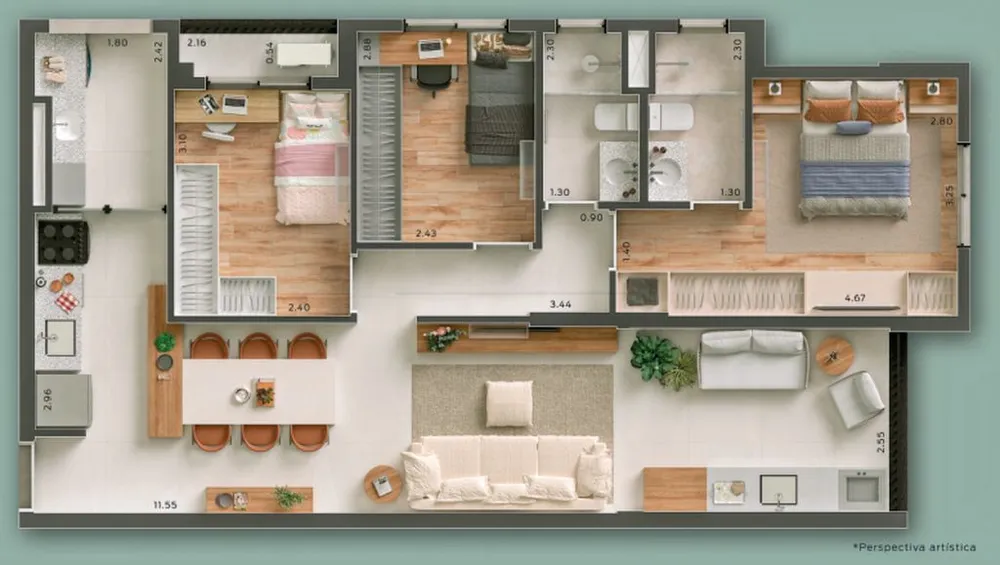 Apartamento, 2 quartos, 67 m² - Foto 12