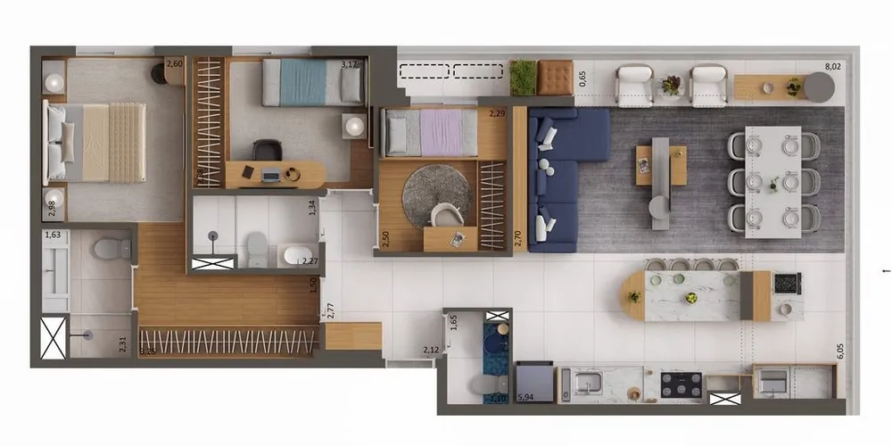 Apartamento, 2 quartos, 63 m² - Foto 12