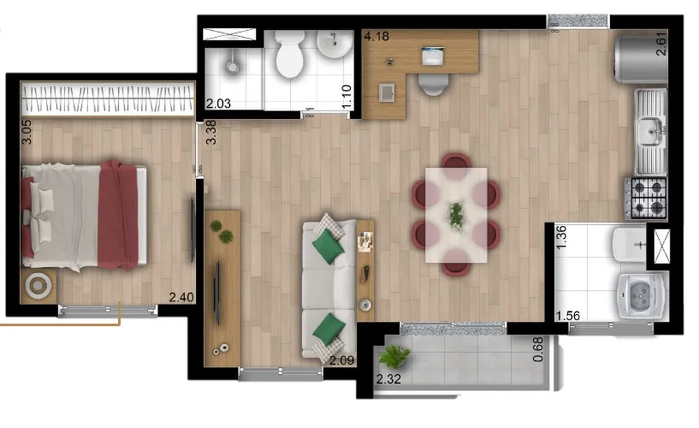 Apartamento, 2 quartos, 38 m² - Foto 9