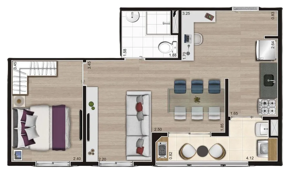 Apartamento, 2 quartos, 43 m² - Foto 7