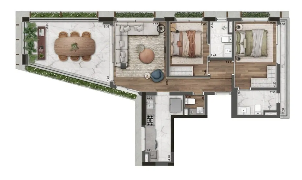 Apartamento, 2 quartos, 131 m² - Foto 7