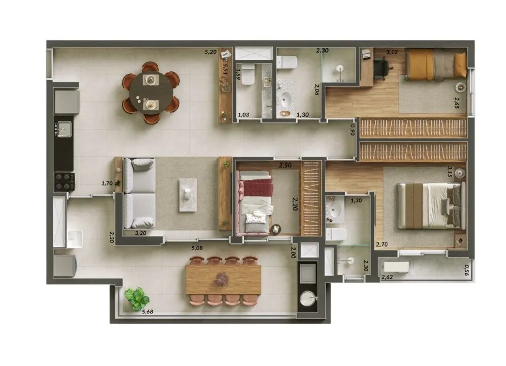 Apartamento, 2 quartos, 67 m² - Foto 5