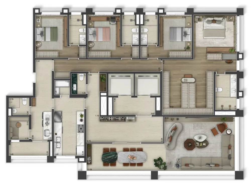 Apartamento, 4 quartos, 263 m² - Foto 4
