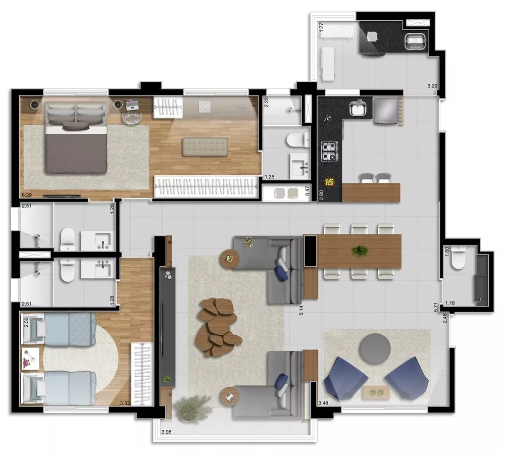Apartamento, 3 quartos, 113 m² - Foto 2