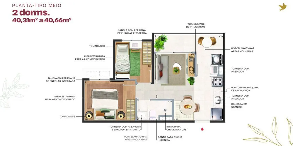 Apartamento, 2 quartos, 65 m² - Foto 4