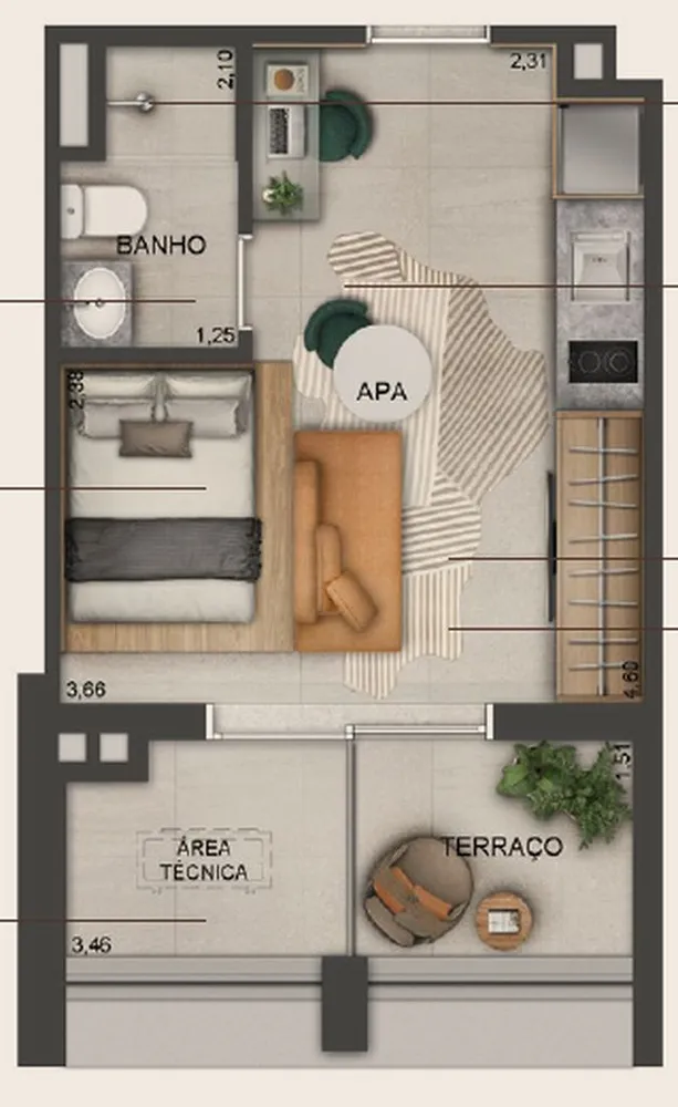 Kitnet-Studio, 33 m² - Foto 9