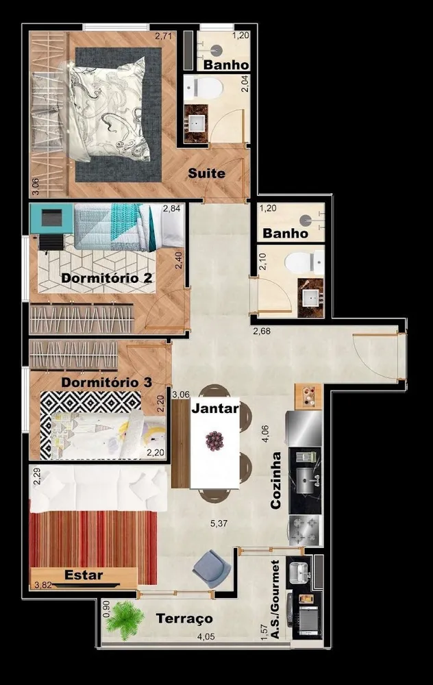 Apartamento, 2 quartos, 41 m² - Foto 11