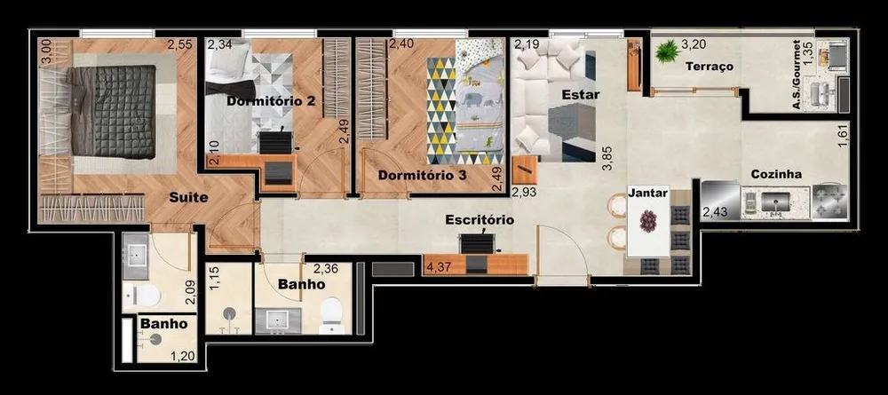 Apartamento, 2 quartos, 41 m² - Foto 12