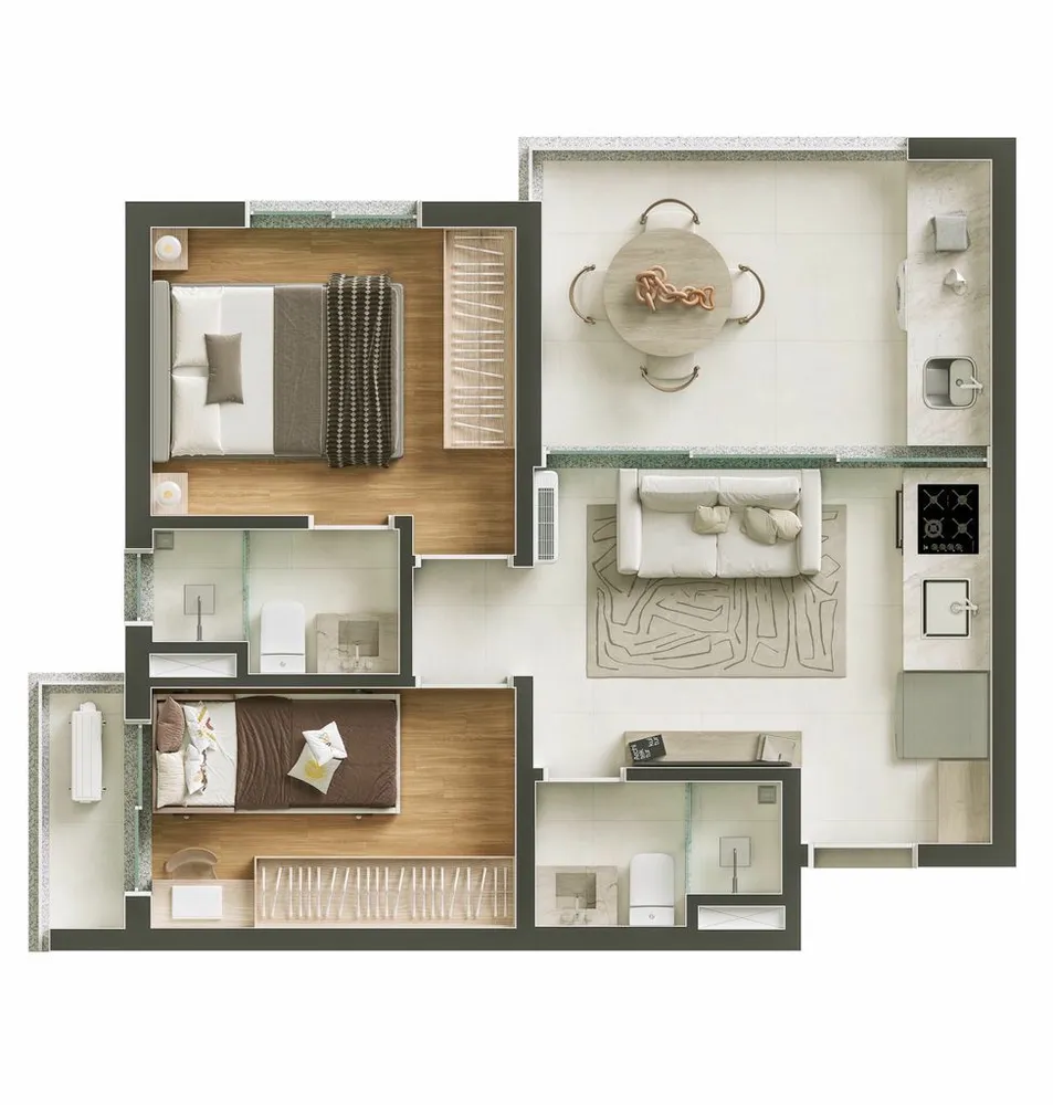 Apartamento, 2 quartos, 46 m² - Foto 8