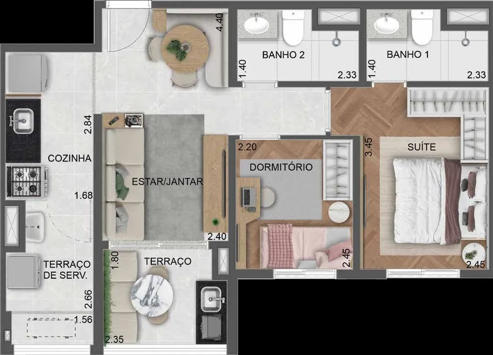 Apartamento, 1 quarto, 32 m² - Foto 8