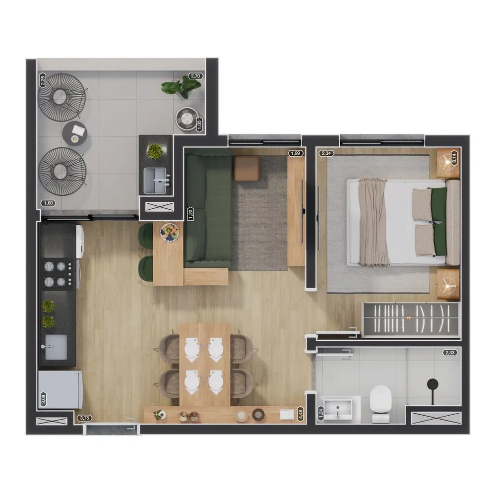 Apartamento, 2 quartos, 37 m² - Foto 4