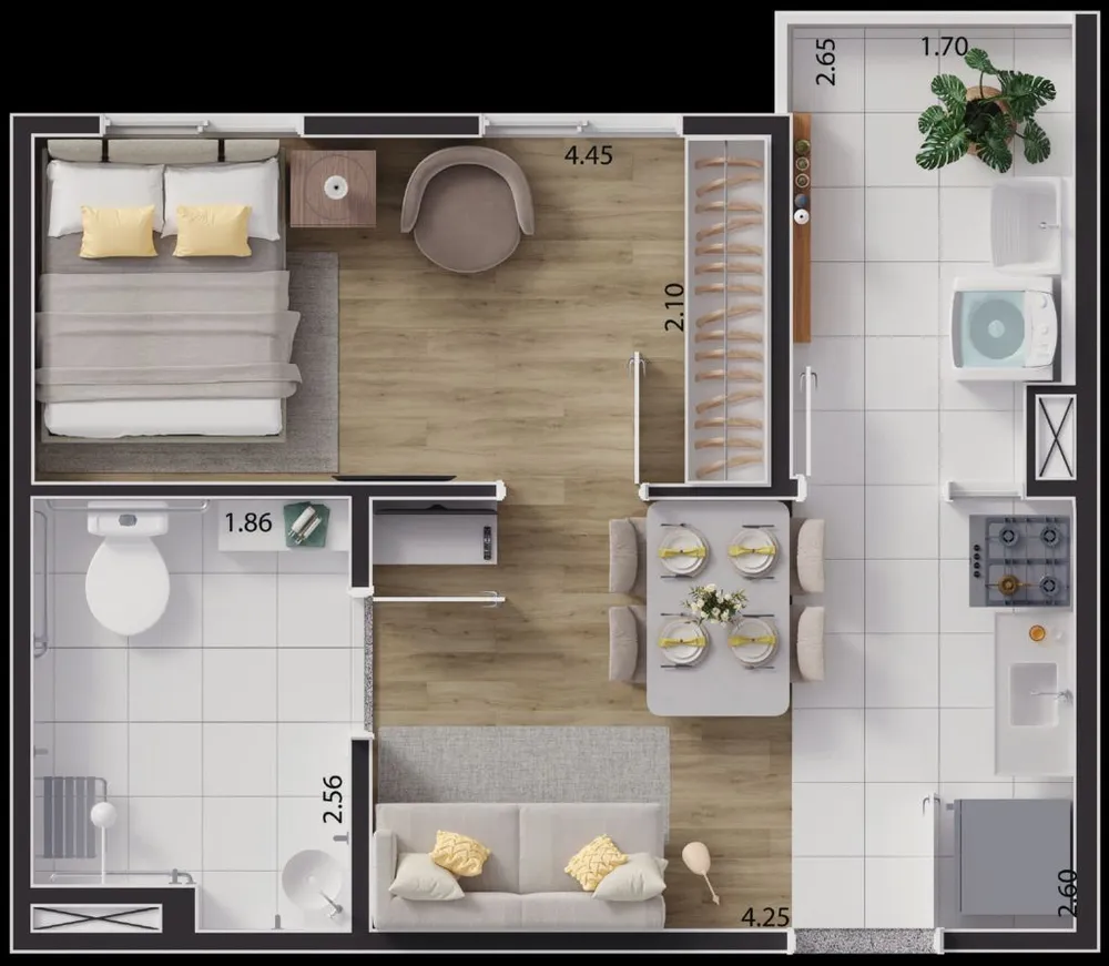 Apartamento, 2 quartos, 33 m² - Foto 5