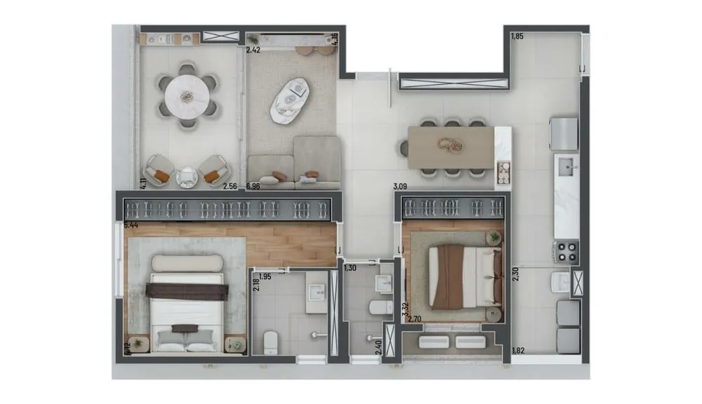 Apartamento, 2 quartos, 205 m² - Foto 8