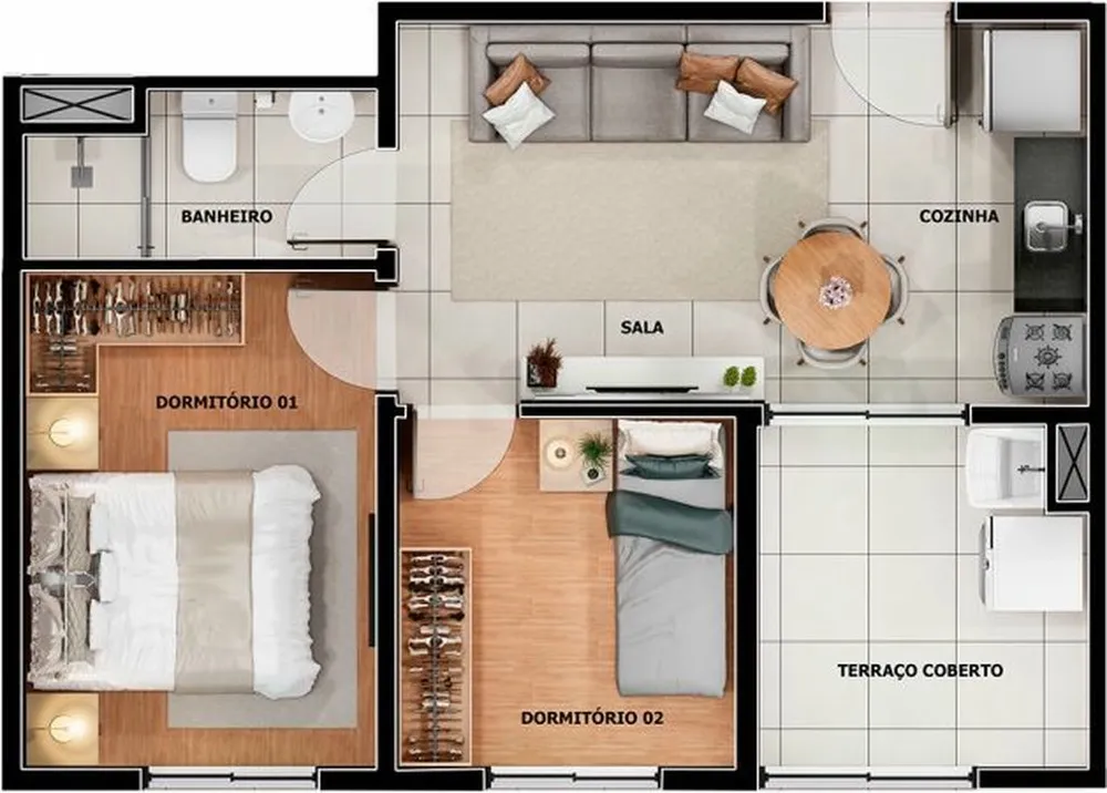 Apartamento, 2 quartos, 36 m² - Foto 7
