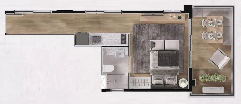 Kitnet-Studio, 37 m² - Foto 2