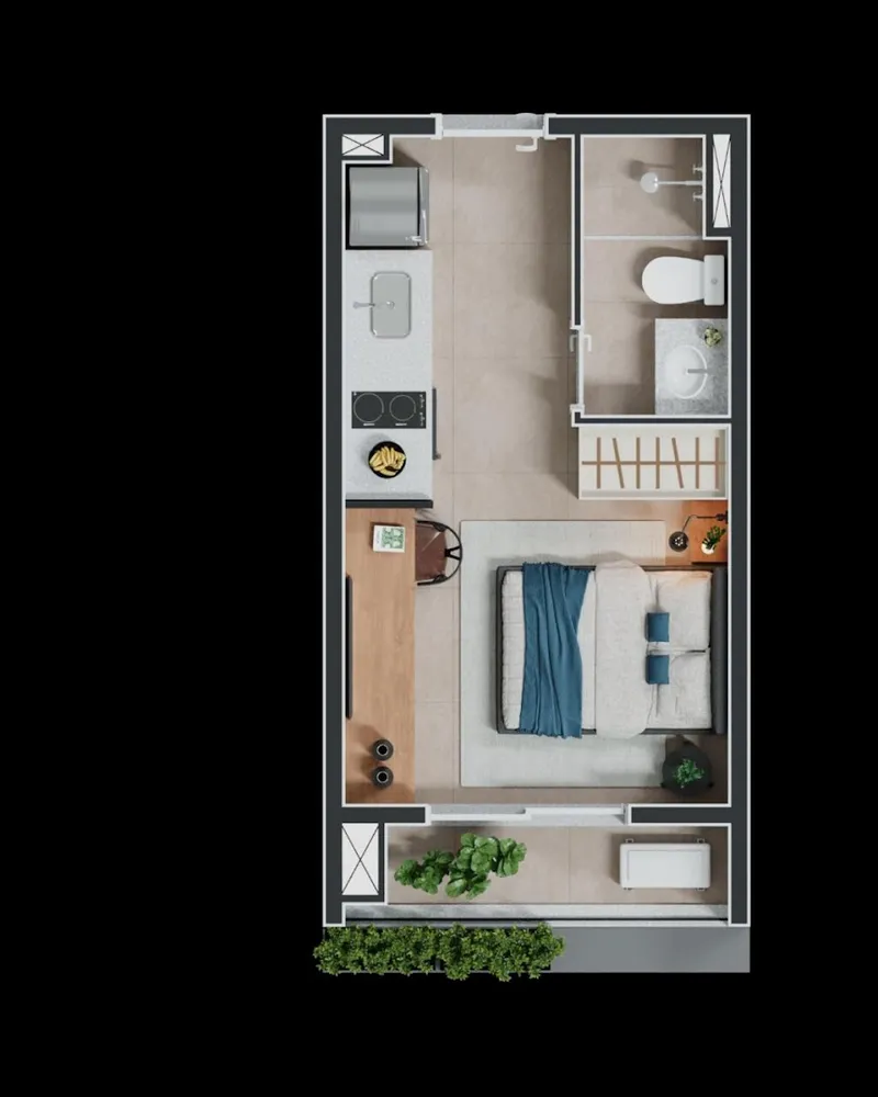 Apartamento, 1 quarto, 33 m² - Foto 4