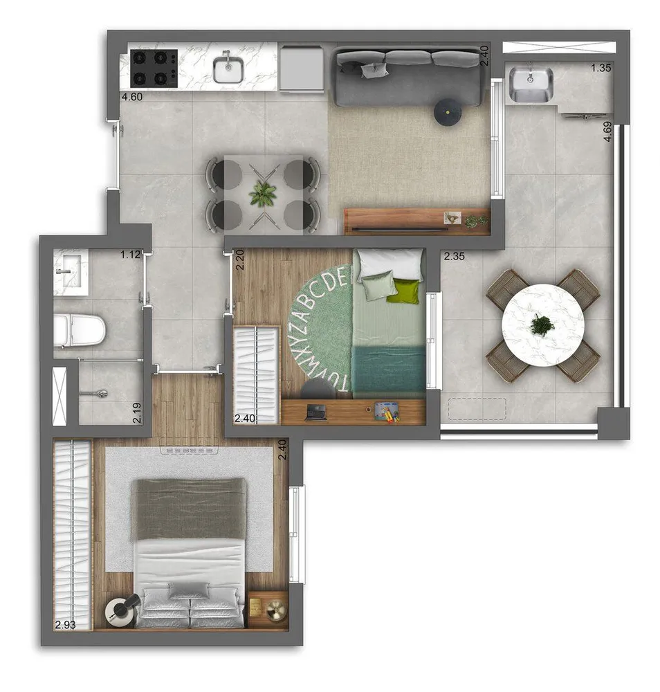 Apartamento, 2 quartos, 34 m² - Foto 3