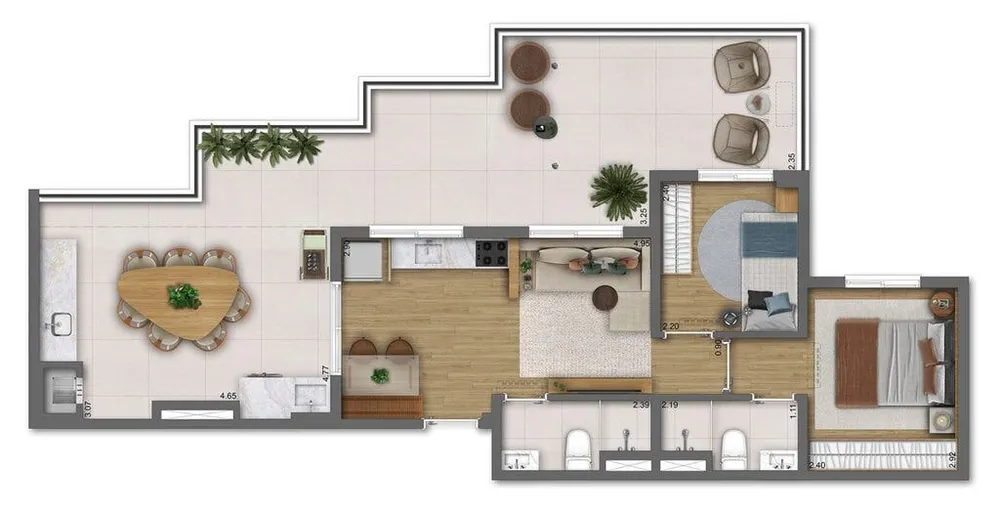 Apartamento, 2 quartos, 34 m² - Foto 12