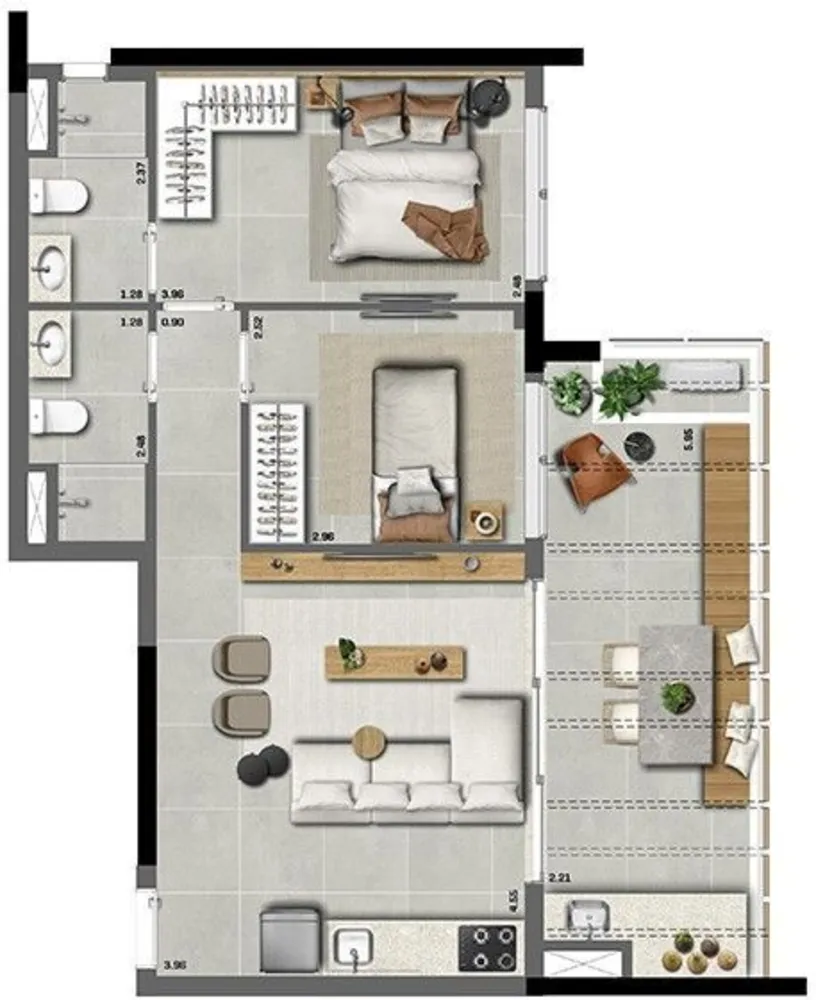 Cobertura, 1 quarto, 97 m² - Foto 9