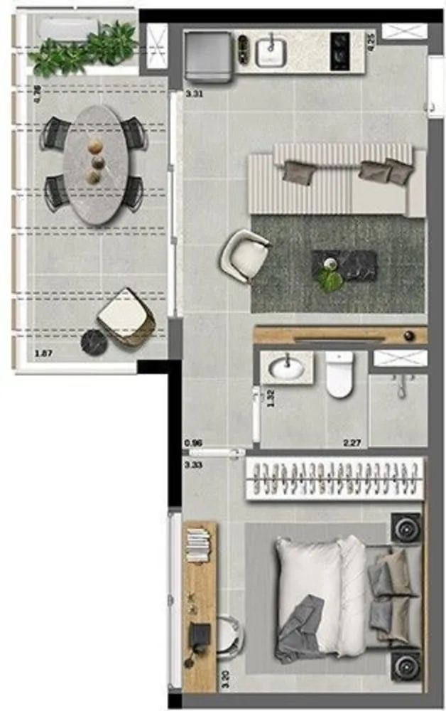Cobertura, 1 quarto, 97 m² - Foto 6