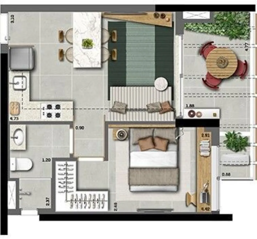Cobertura, 1 quarto, 97 m² - Foto 7