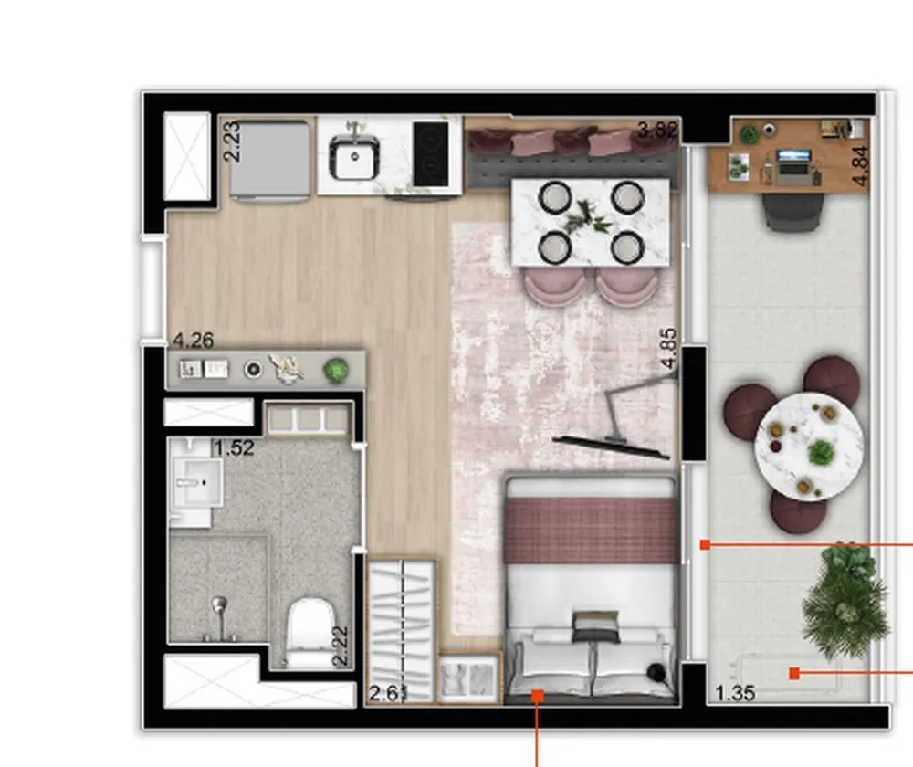 Apartamento, 1 quarto, 28 m² - Foto 12
