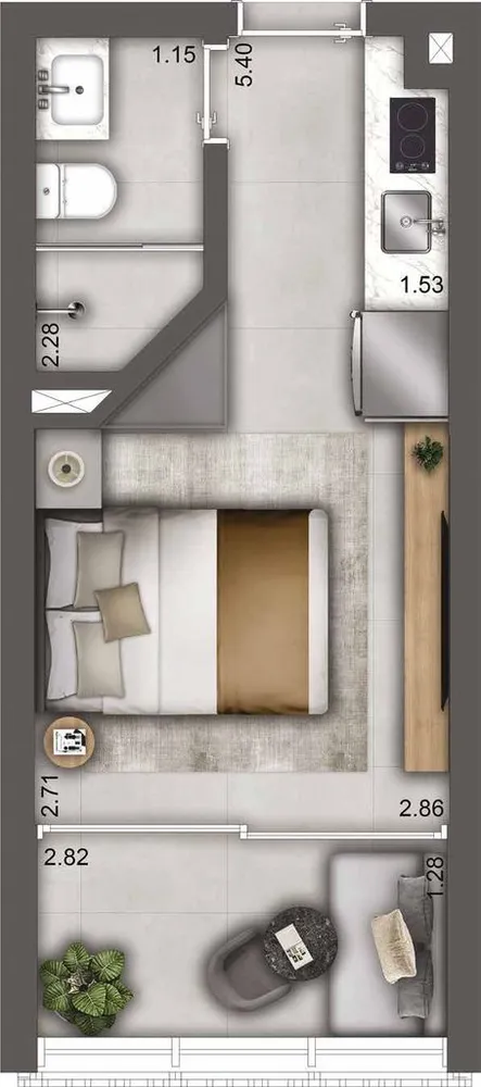 Apartamento, 1 quarto, 43 m² - Foto 8