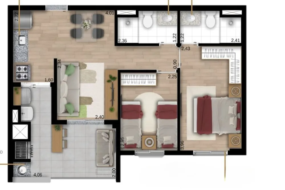 Apartamento, 3 quartos, 75 m² - Foto 5