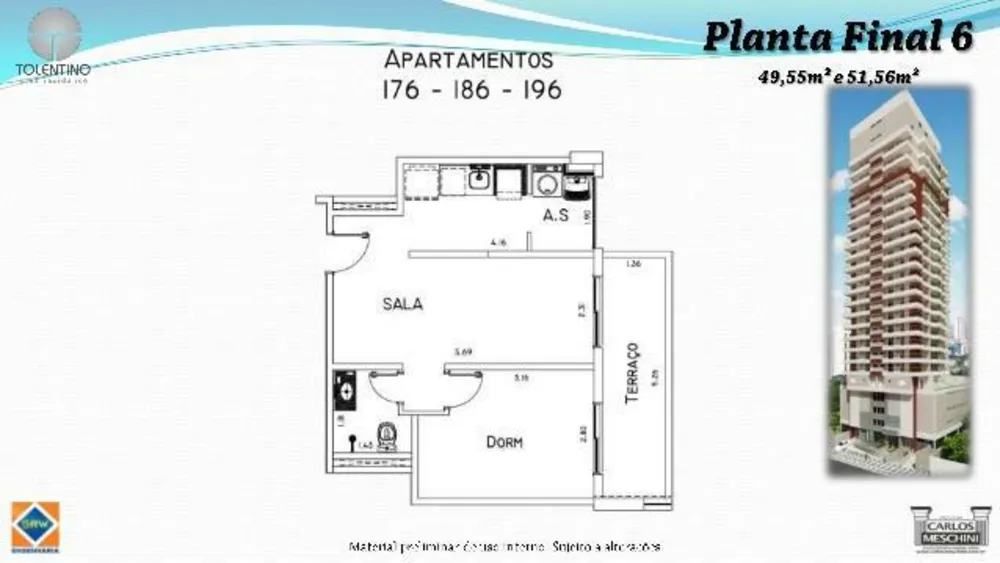 Apartamento, 1 quarto, 49 m² - Foto 2