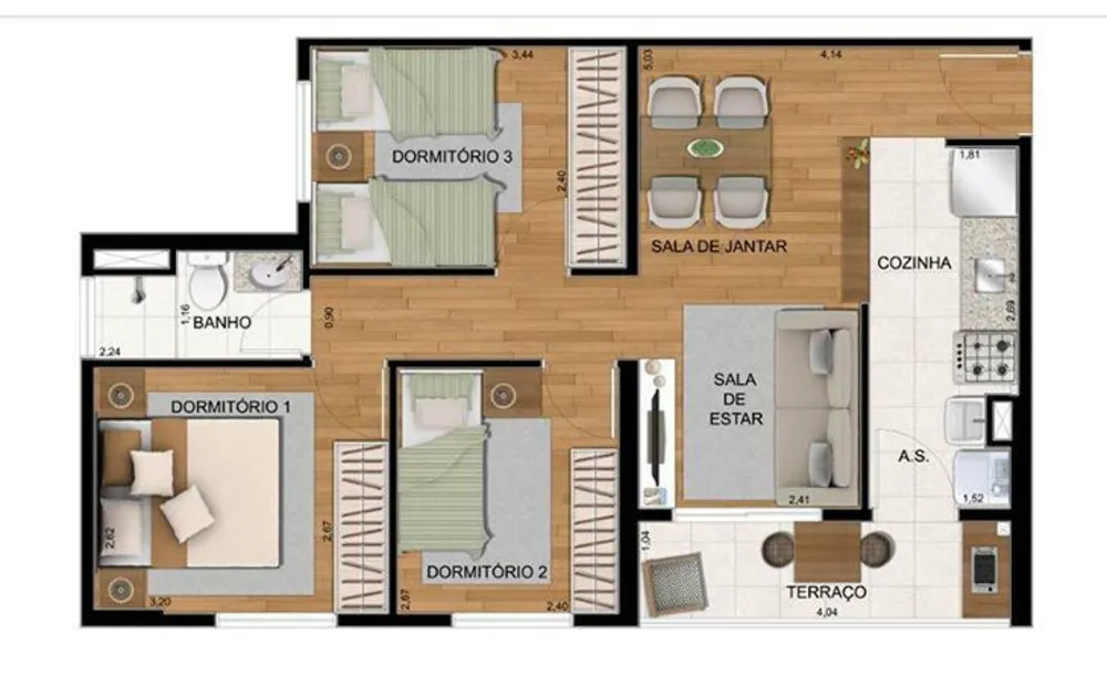 Apartamento, 2 quartos, 51 m² - Foto 4