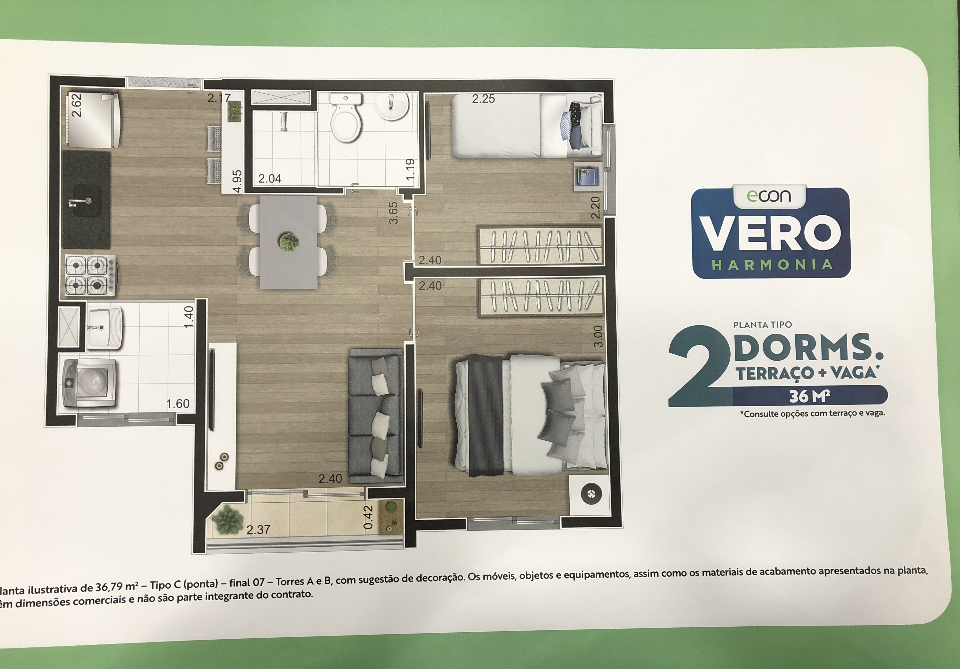 Apartamento à venda com 2 quartos, 37m² - Foto 8