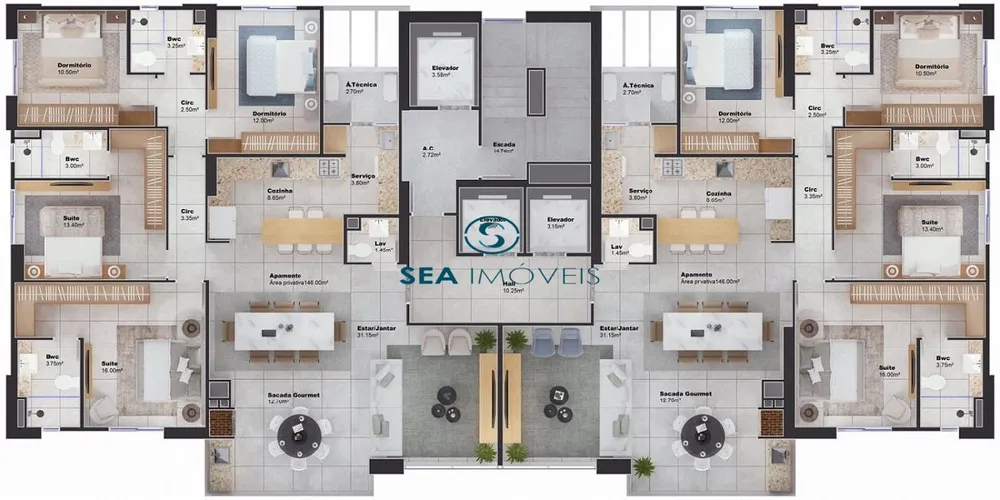 Apartamento, 4 quartos, 146 m² - Foto 6