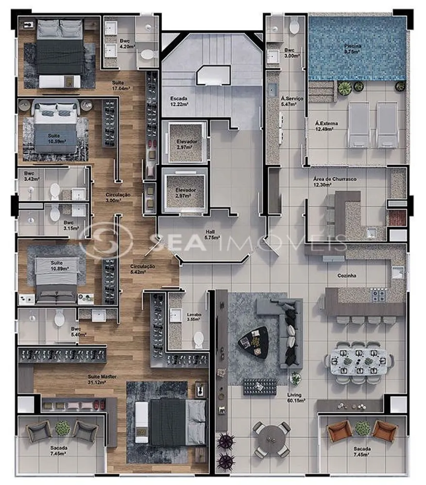 Apartamento, 3 quartos, 120 m² - Foto 8