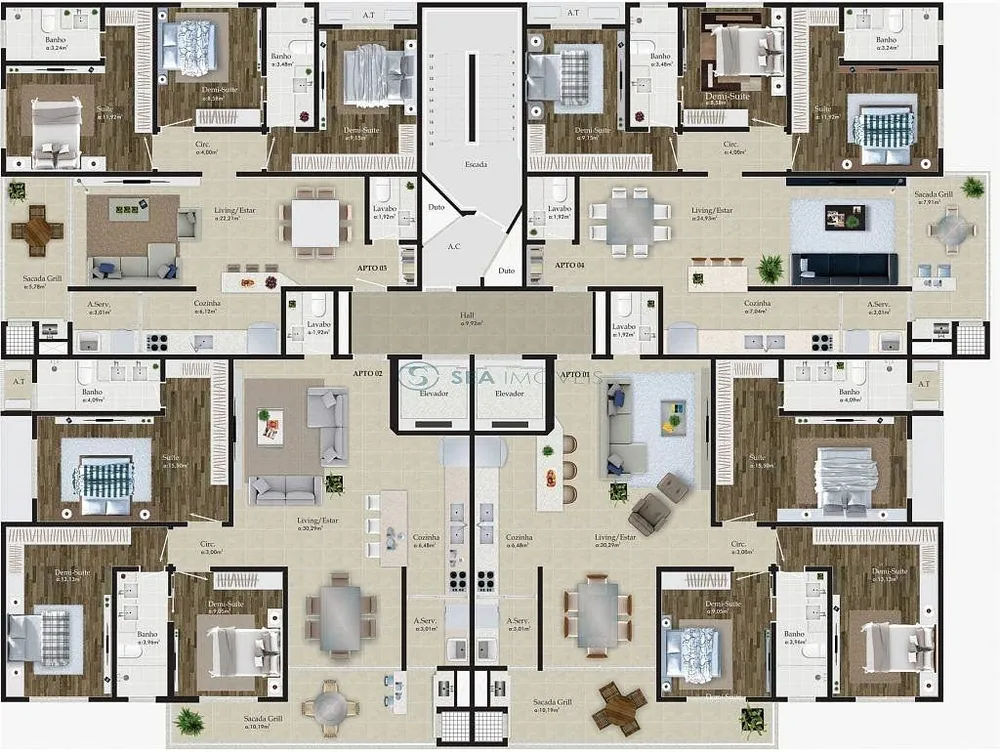 Cobertura, 4 quartos, 203 m² - Foto 10