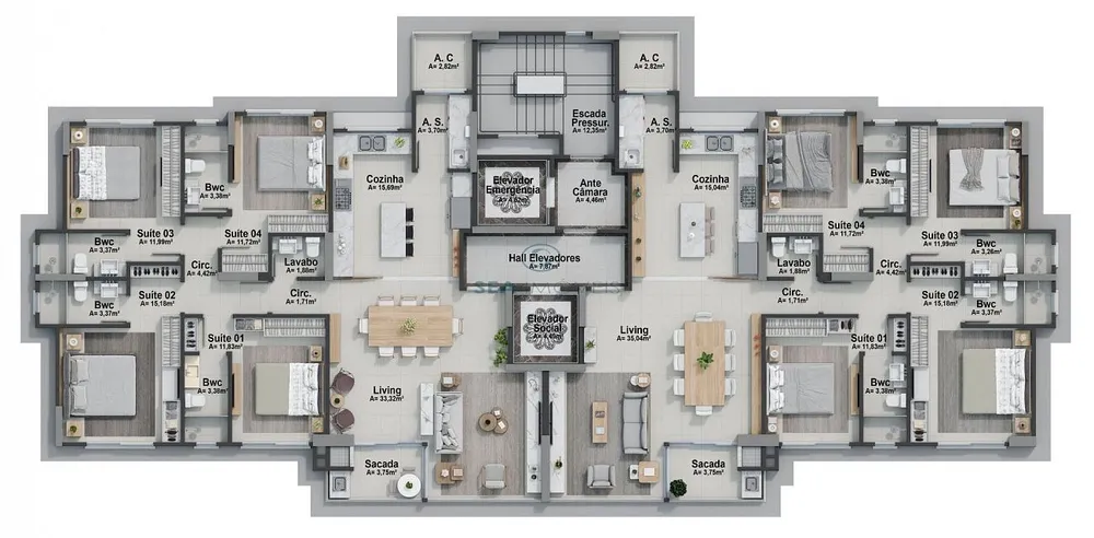 Apartamento, 4 quartos, 146 m² - Foto 10