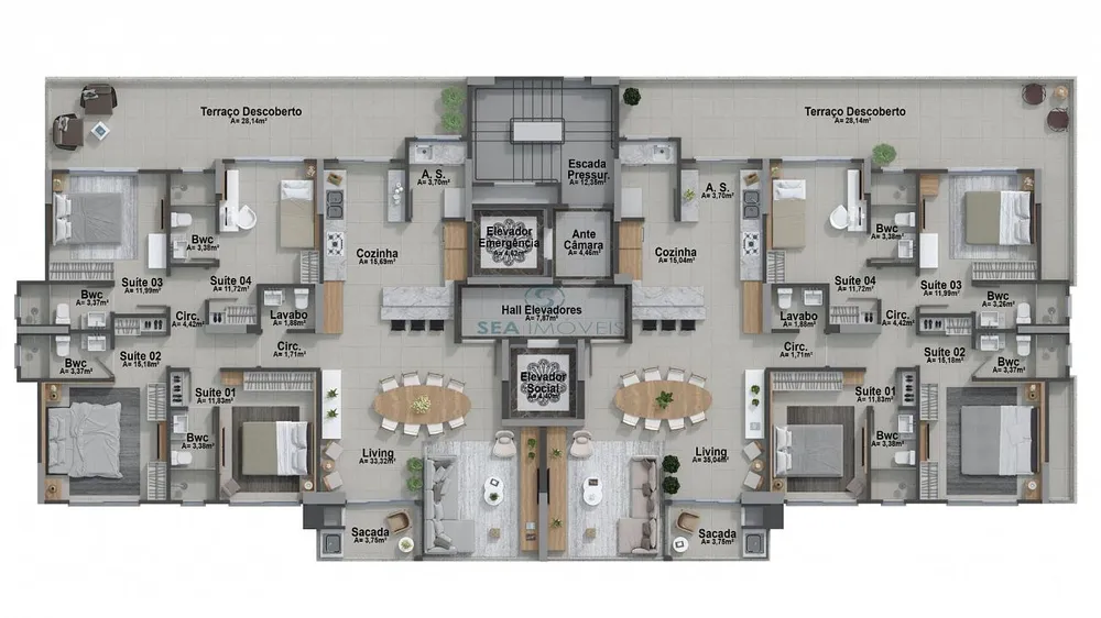 Apartamento, 4 quartos, 146 m² - Foto 8