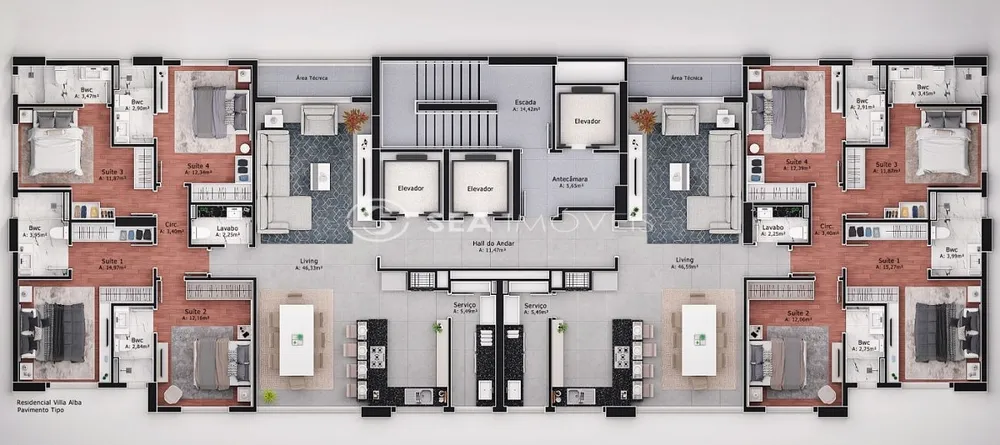 Apartamento, 4 quartos, 238 m² - Foto 16