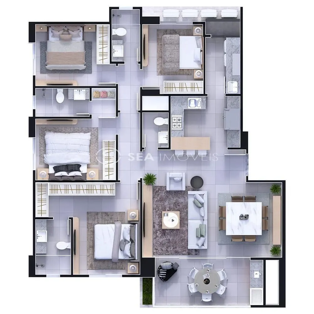 Apartamento, 4 quartos, 137 m² - Foto 7