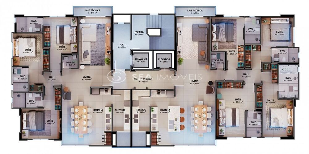 Apartamento, 3 quartos, 122 m² - Foto 8