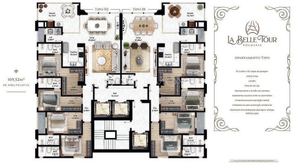 Apartamento, 4 quartos, 169 m² - Foto 3