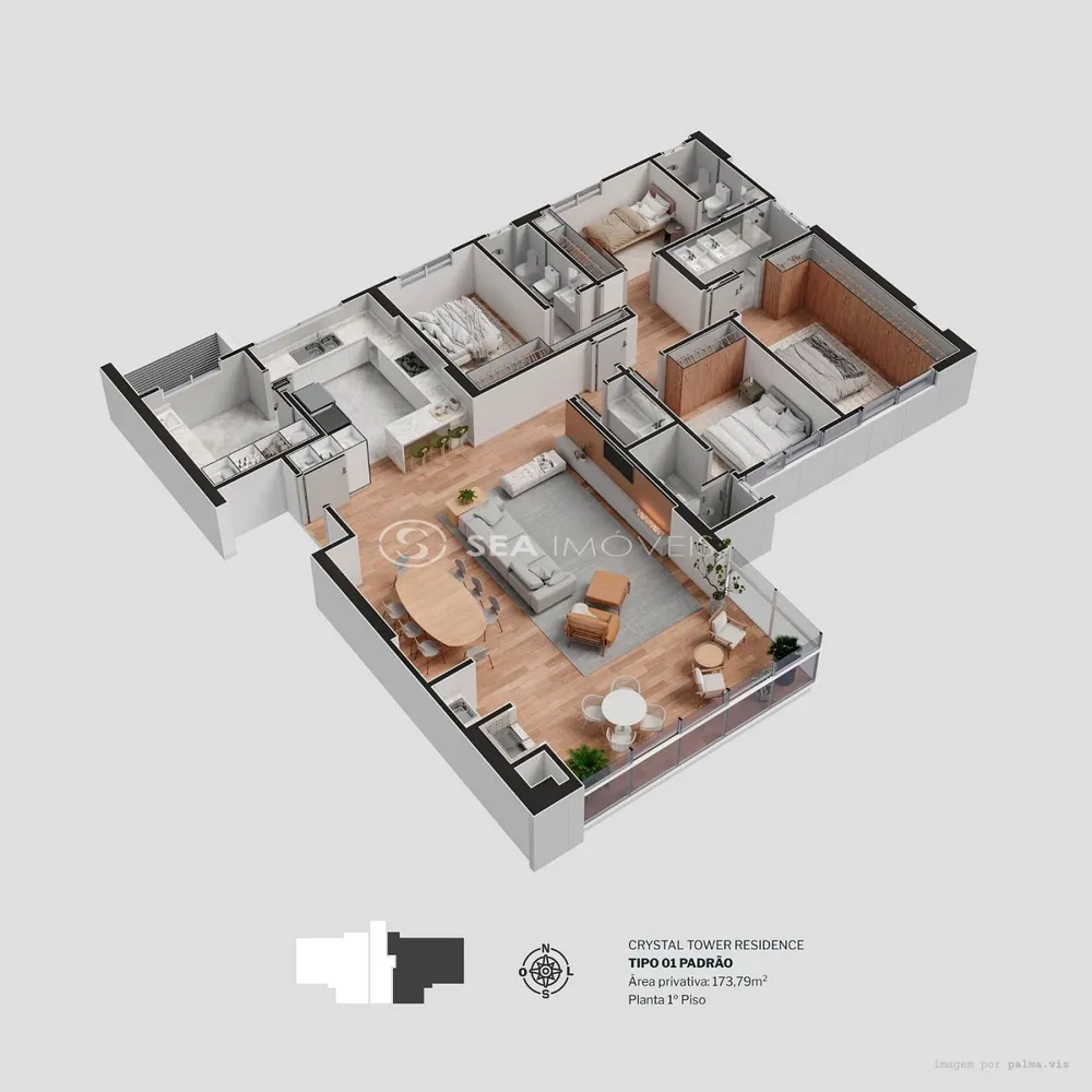Apartamento, 4 quartos, 173 m² - Foto 6