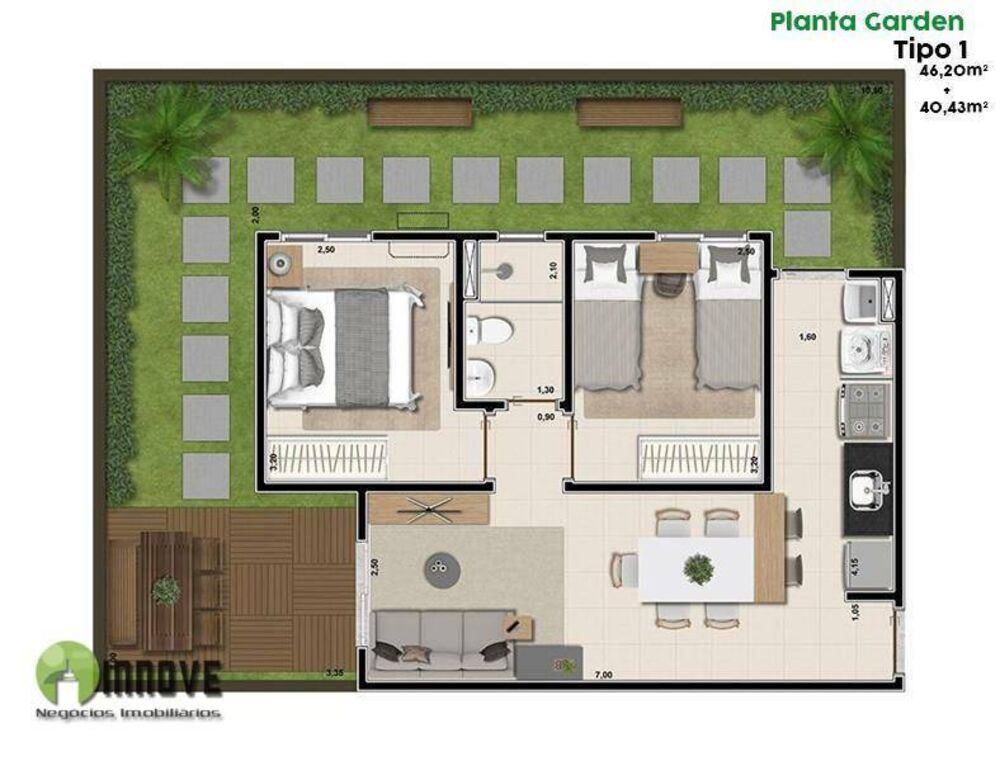 Apartamento, 2 quartos, 46 m² - Foto 7