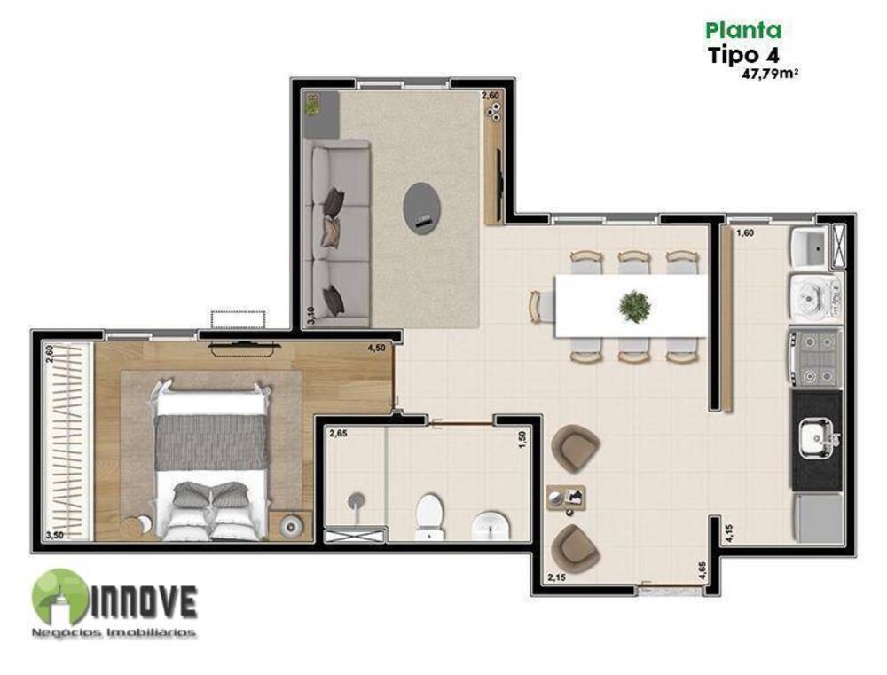 Apartamento, 2 quartos, 46 m² - Foto 8